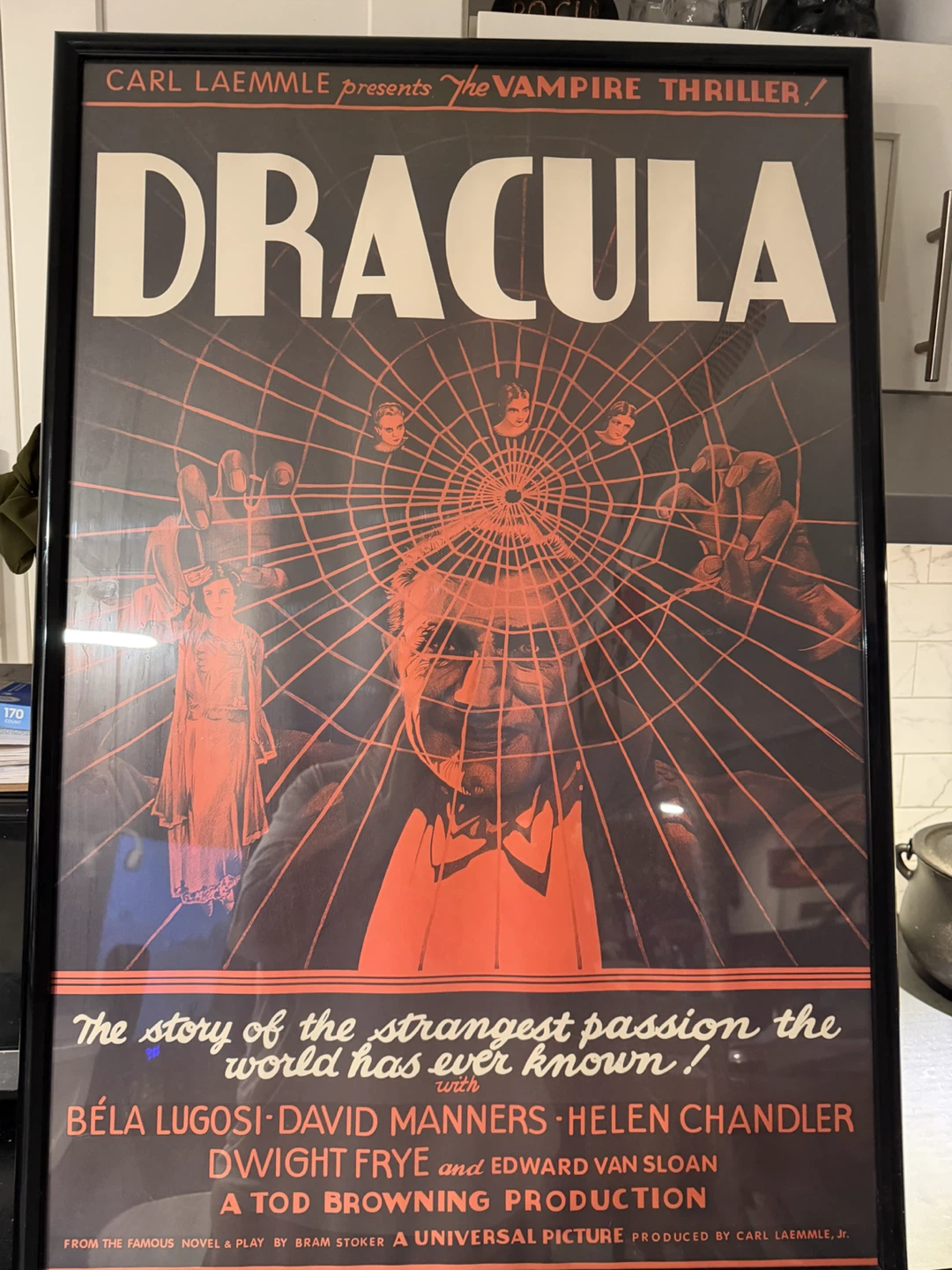 Dracula The Vampire Thriller Poster Framed