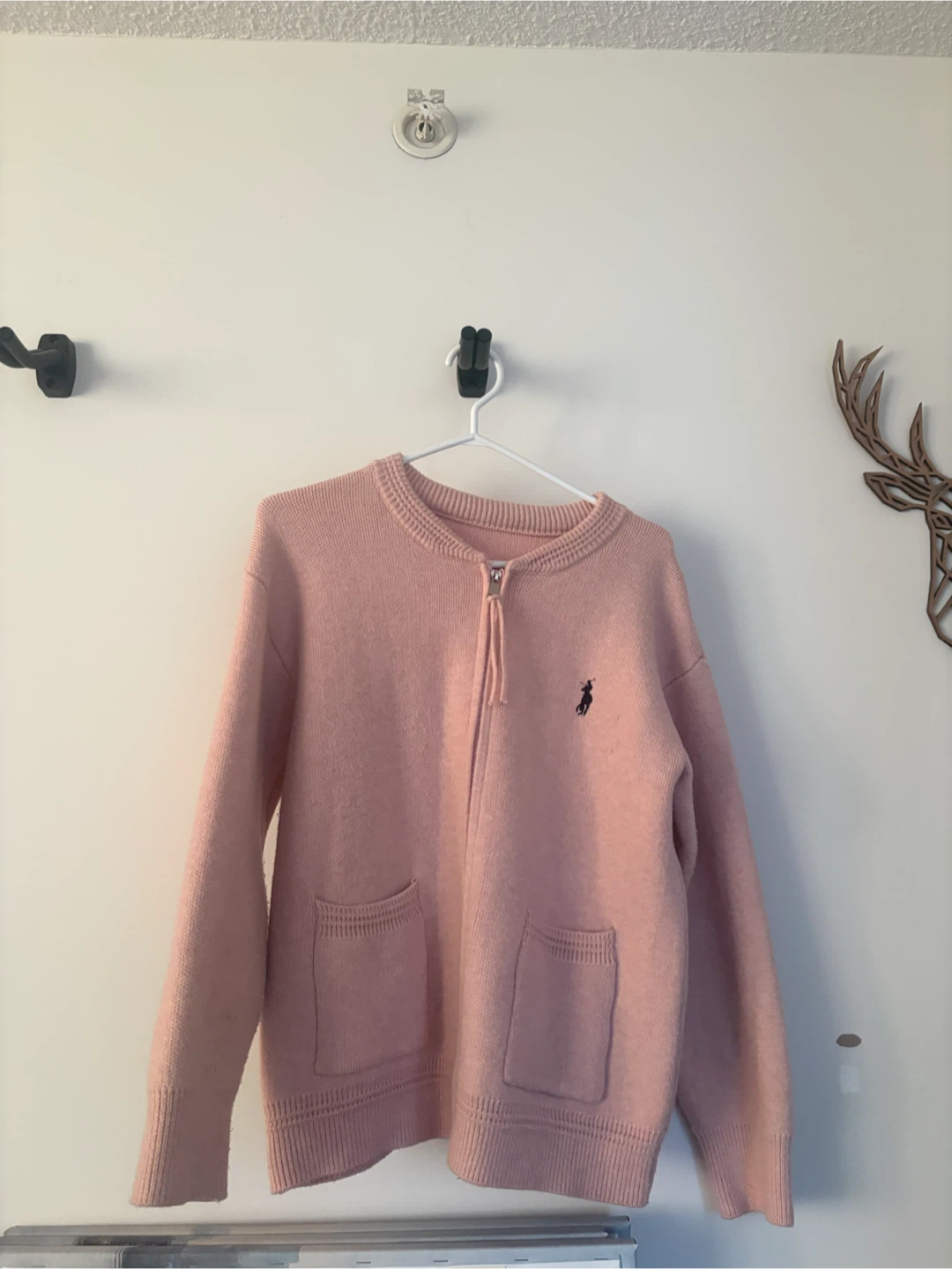 Pink Polo Ralph Lauren Zip-Up Cardigan - photo 3