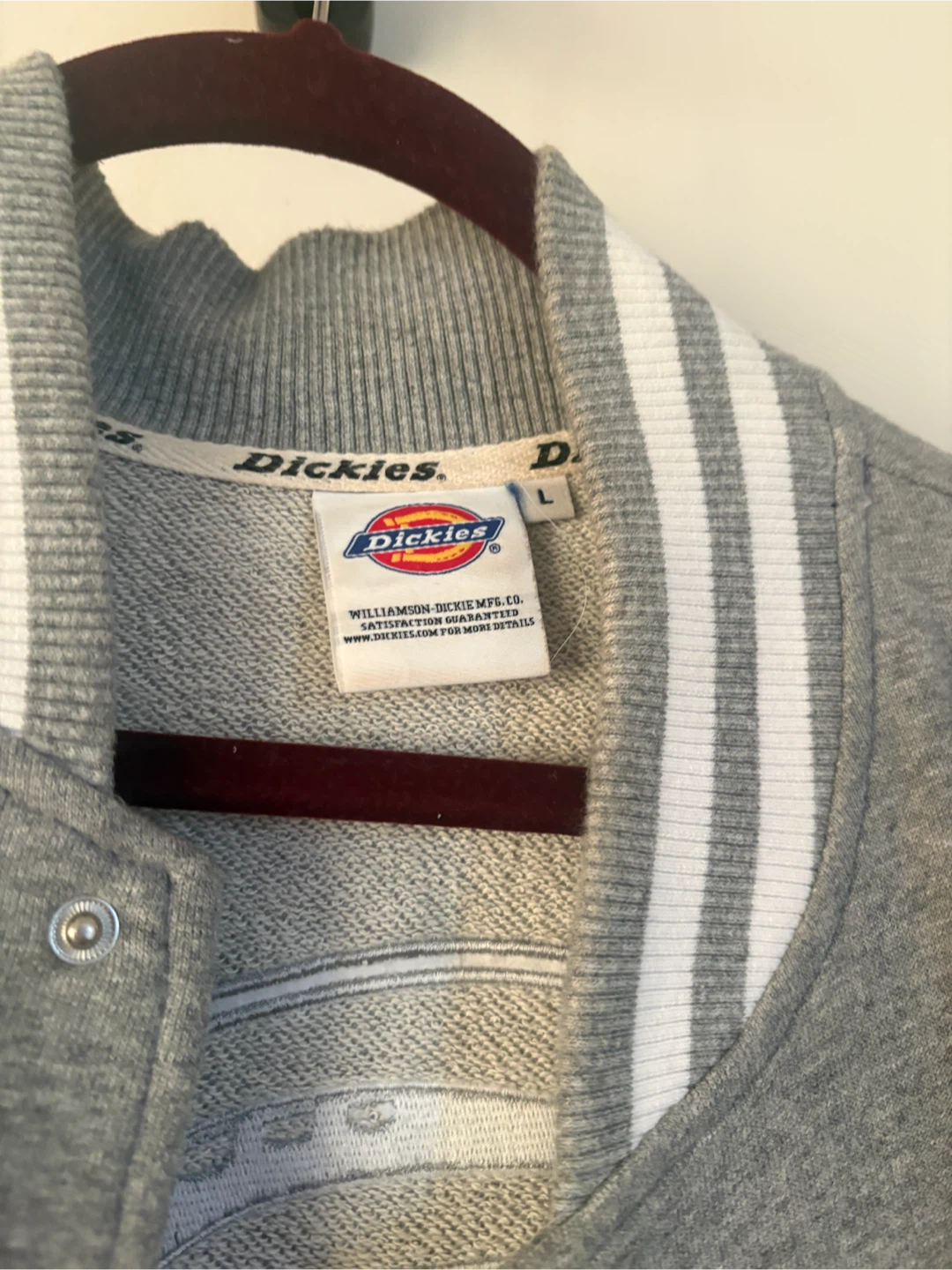 Dickies Grey Varsity Bomber Jacket - Size L - photo 2