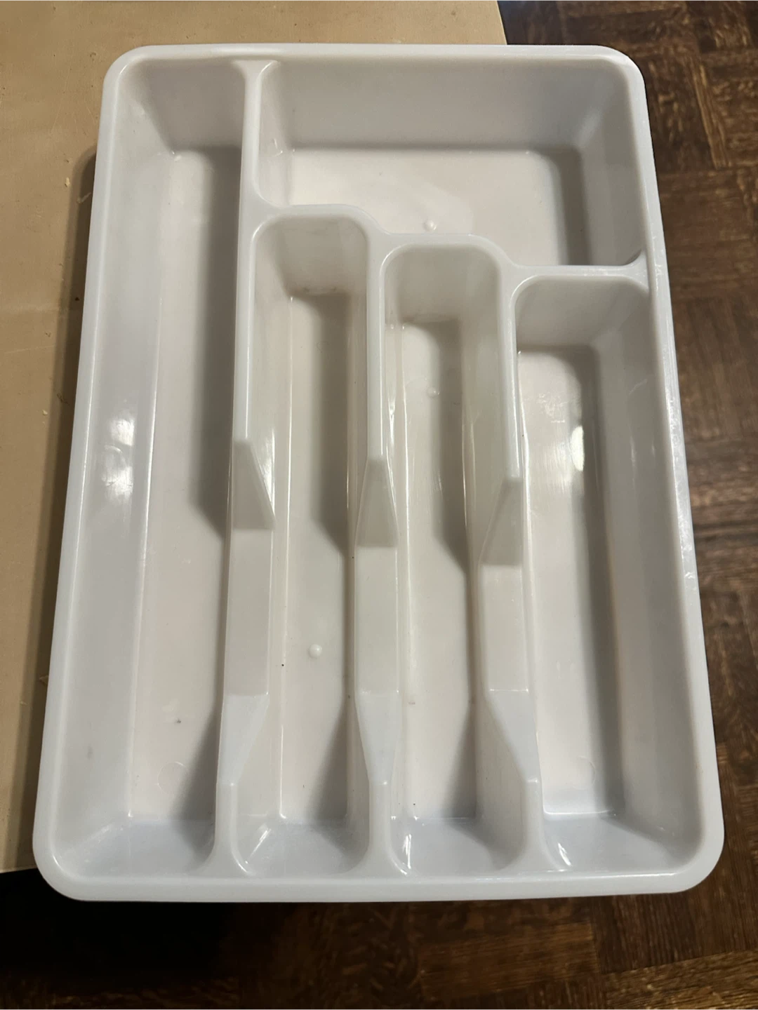 White Cutlery Organizer Tray