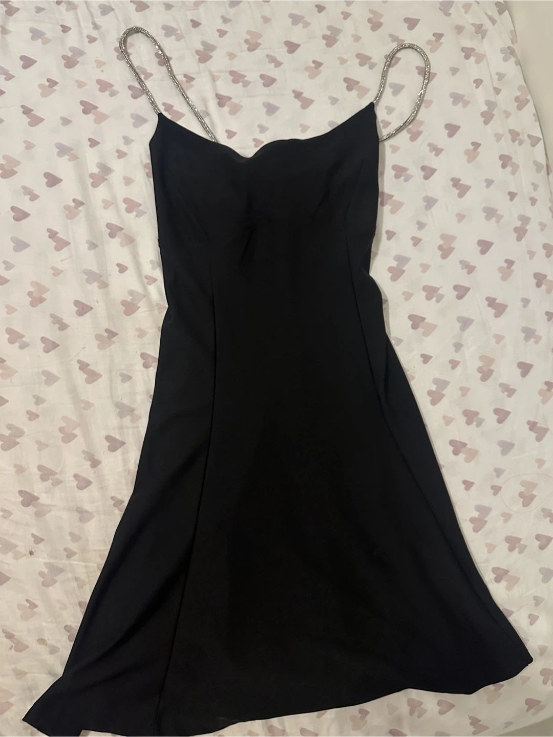 Black Sparkle Strap Dress