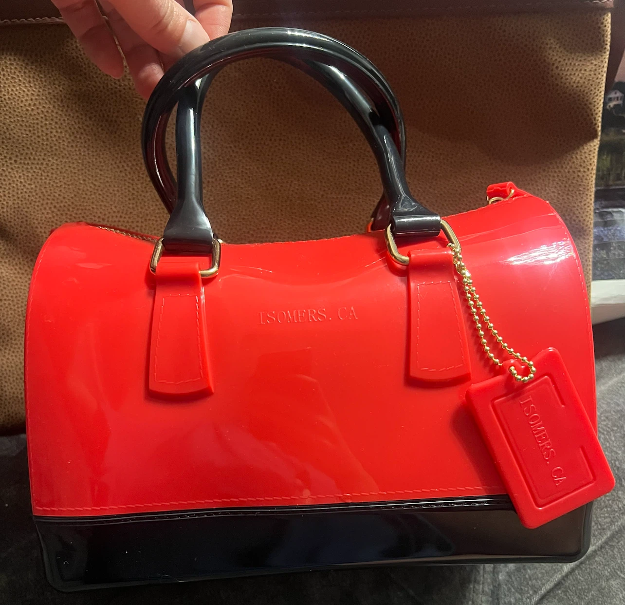 Red and Black Barrel Bag - photo 2