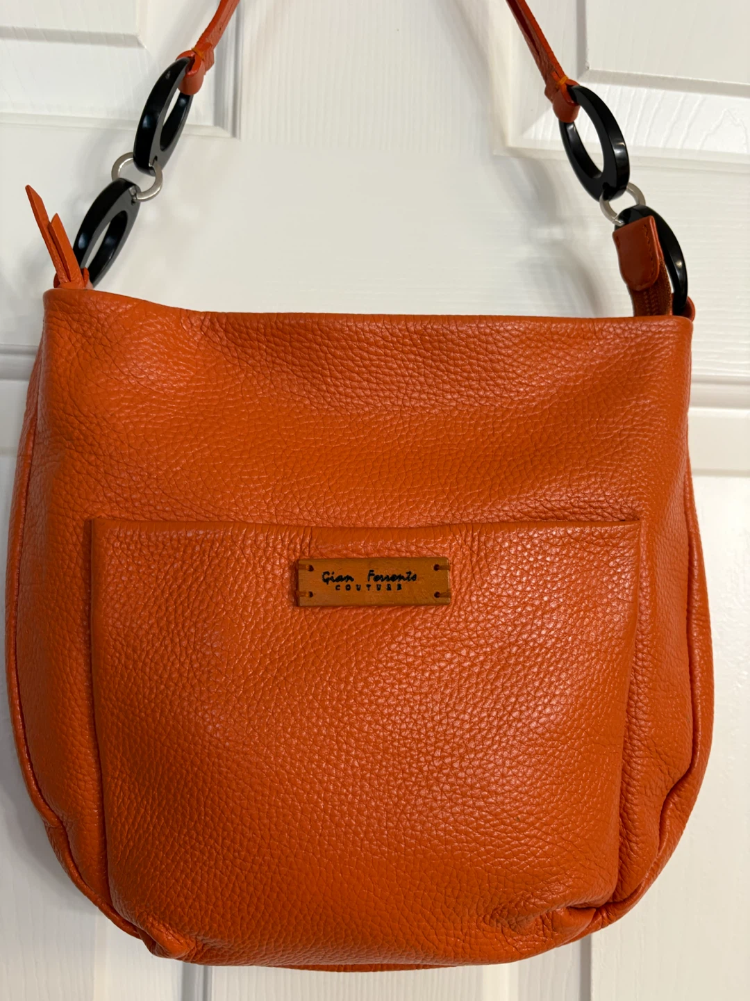 Gian Ferrente Couture Orange Leather Hobo Bag - photo 2