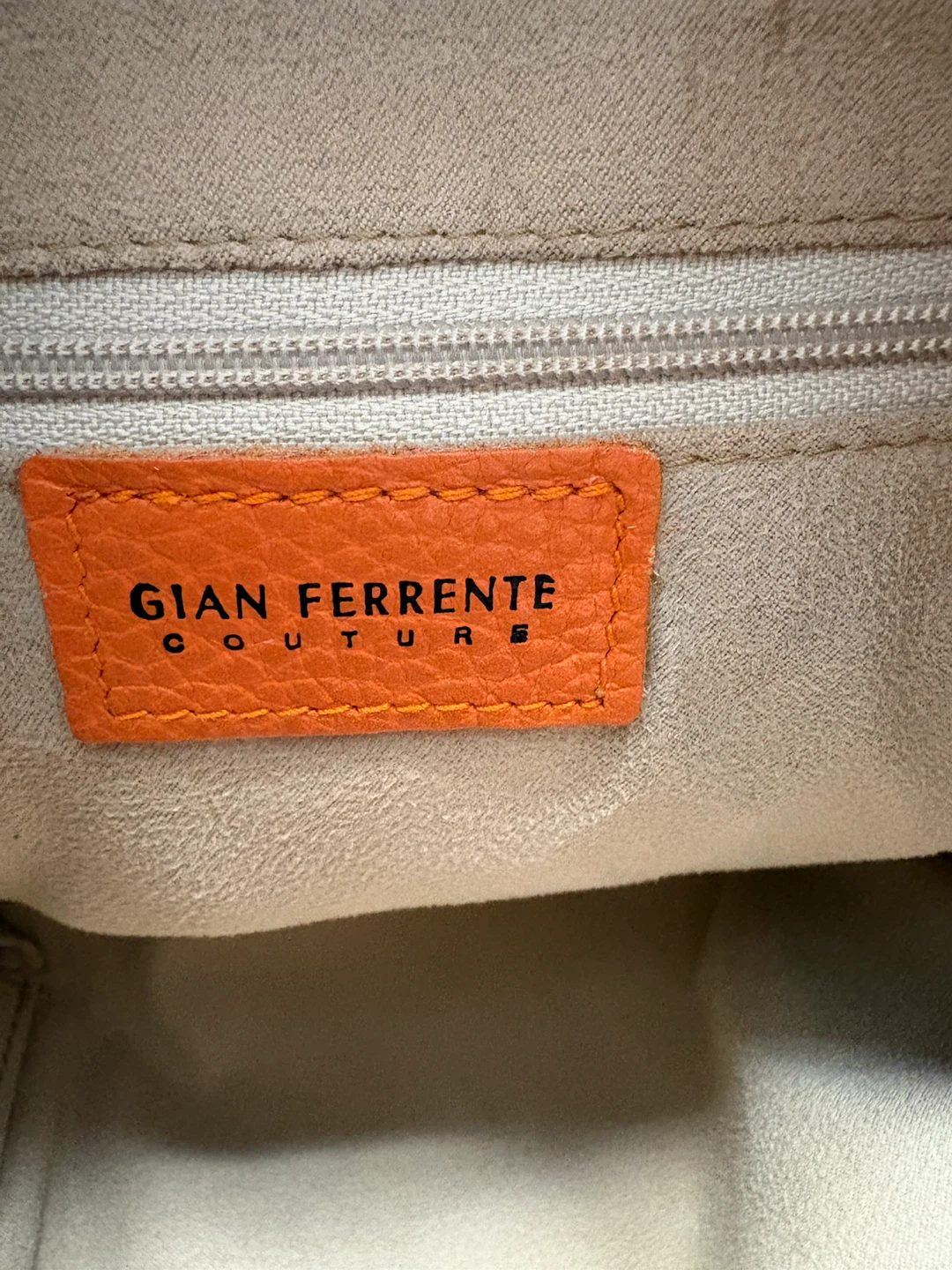 Gian Ferrente Couture Orange Leather Hobo Bag - photo 4