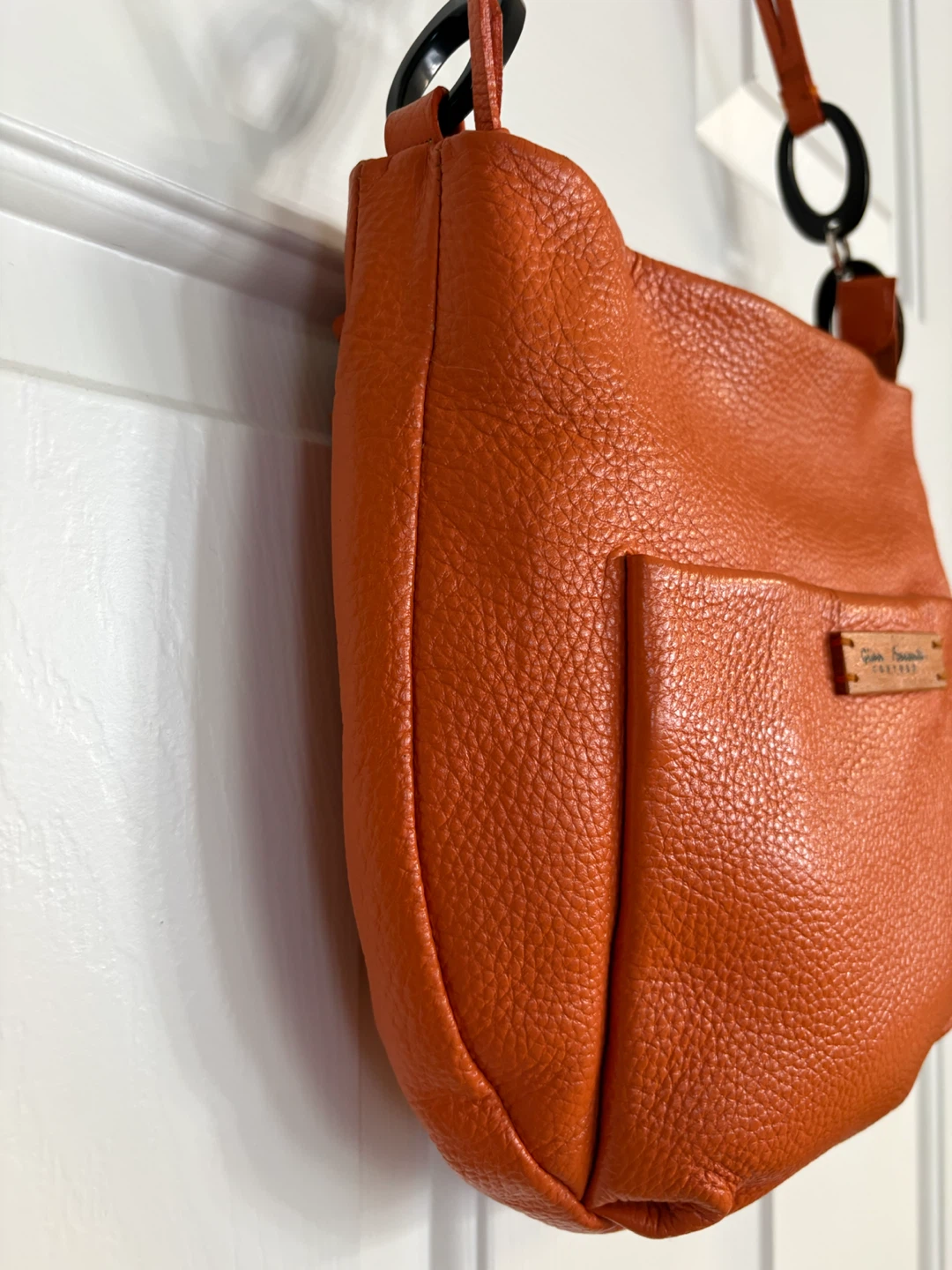 Gian Ferrente Couture Orange Leather Hobo Bag - photo 5