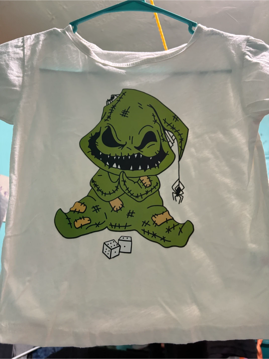 White T-Shirt with Oogie Boogie Graphic