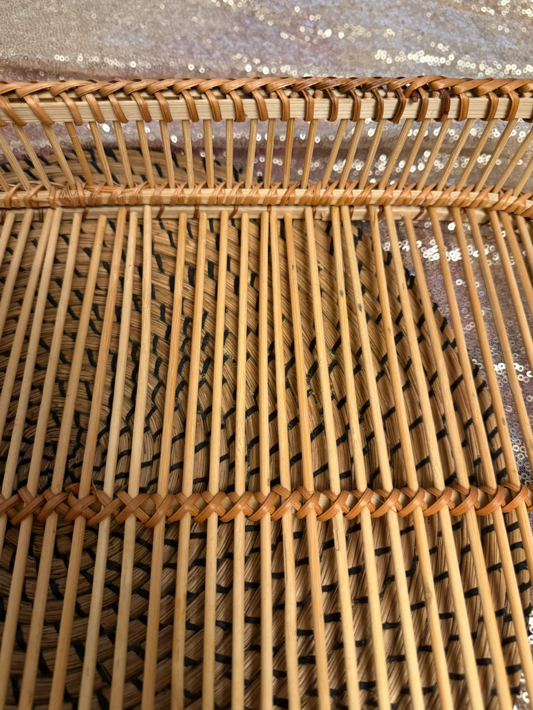 Wicker Serving Tray with Handles