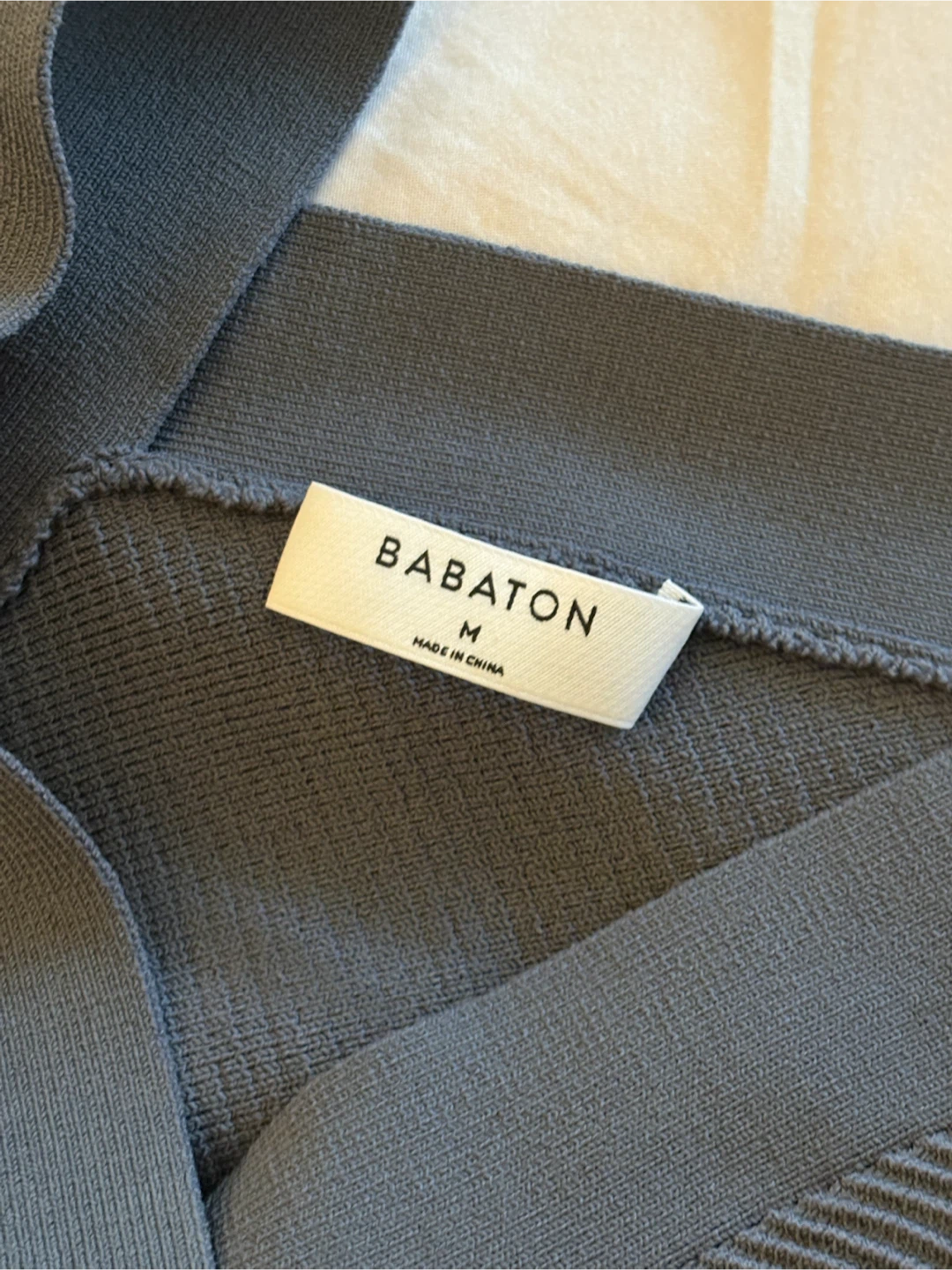 Babaton Grey Ribbed Halter Top - Size M - photo 3