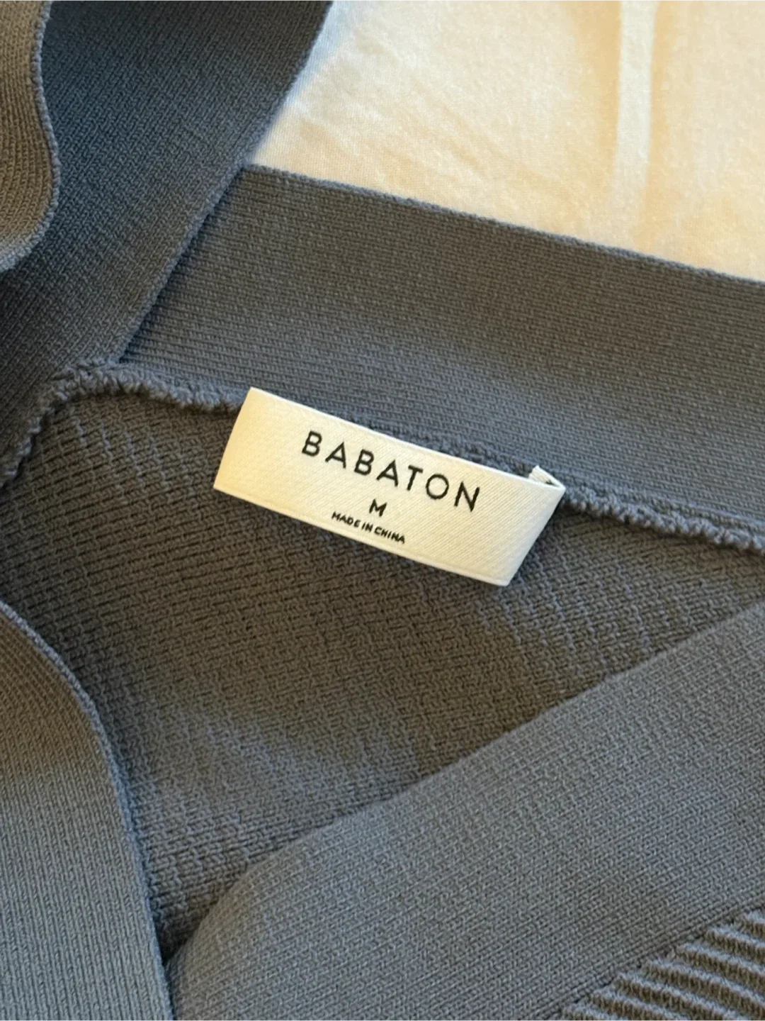 Babaton Grey Ribbed Halter Top - Size M - photo 3