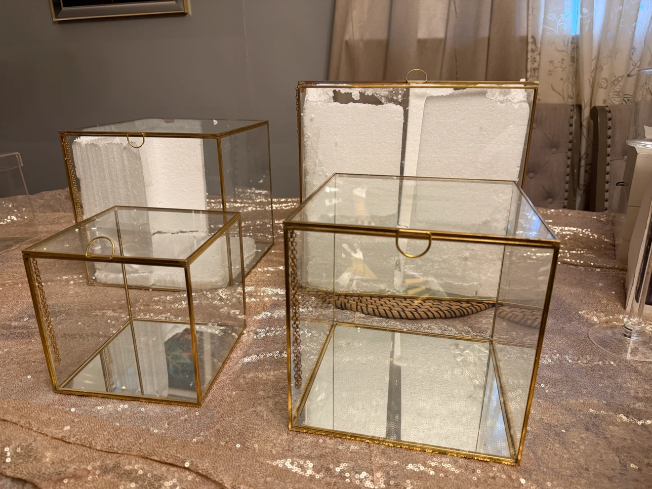Set of 4 Geometric Terrarium Boxes - photo 2