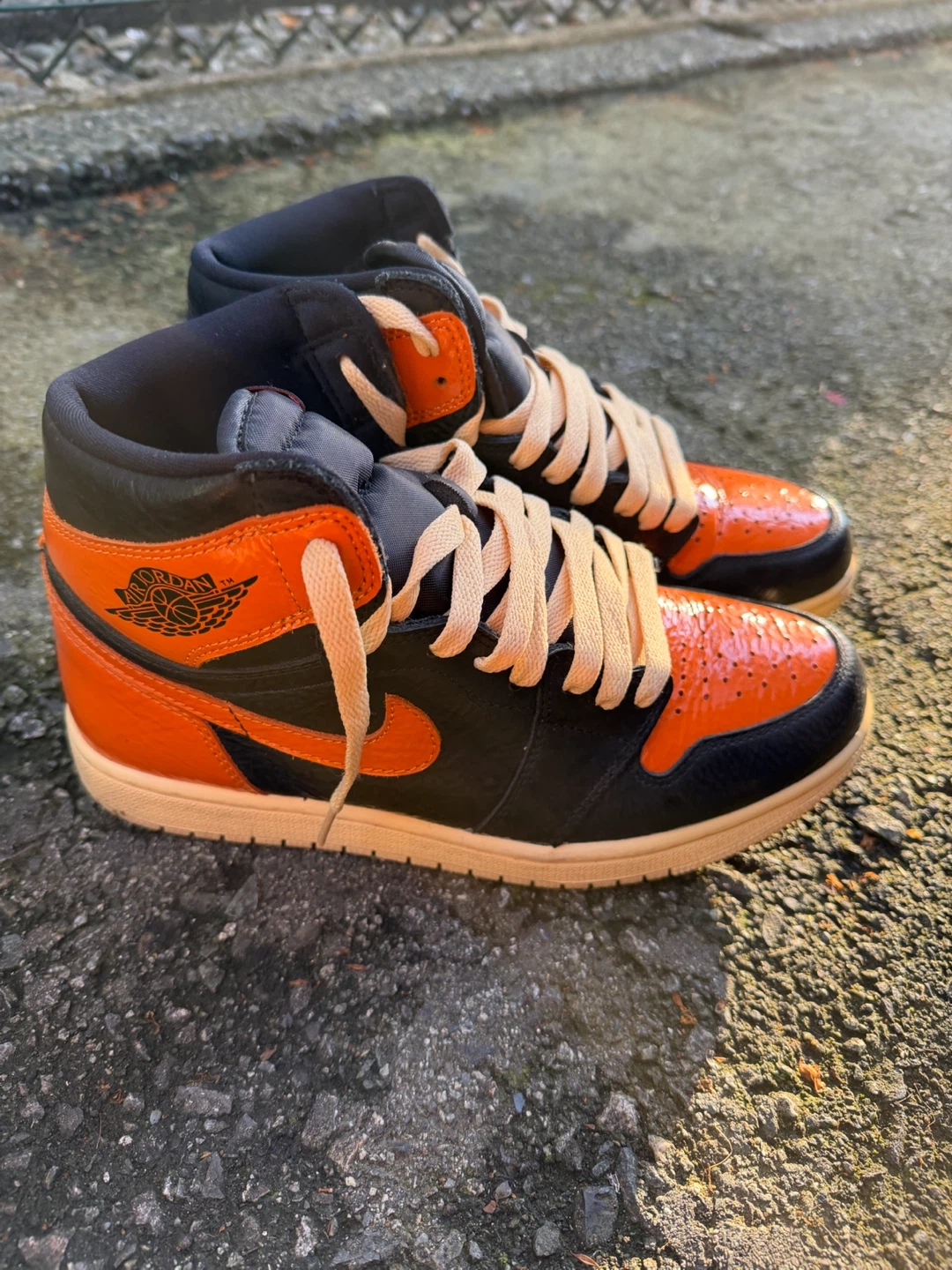Nike Air Jordan 1 High Orange Black Sneakers