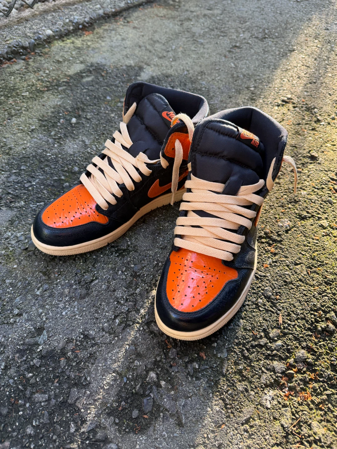 Nike Air Jordan 1 High Orange Black Sneakers - photo 2