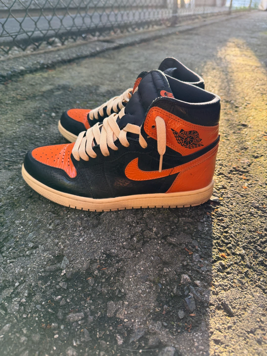 Nike Air Jordan 1 High Orange Black Sneakers - photo 3
