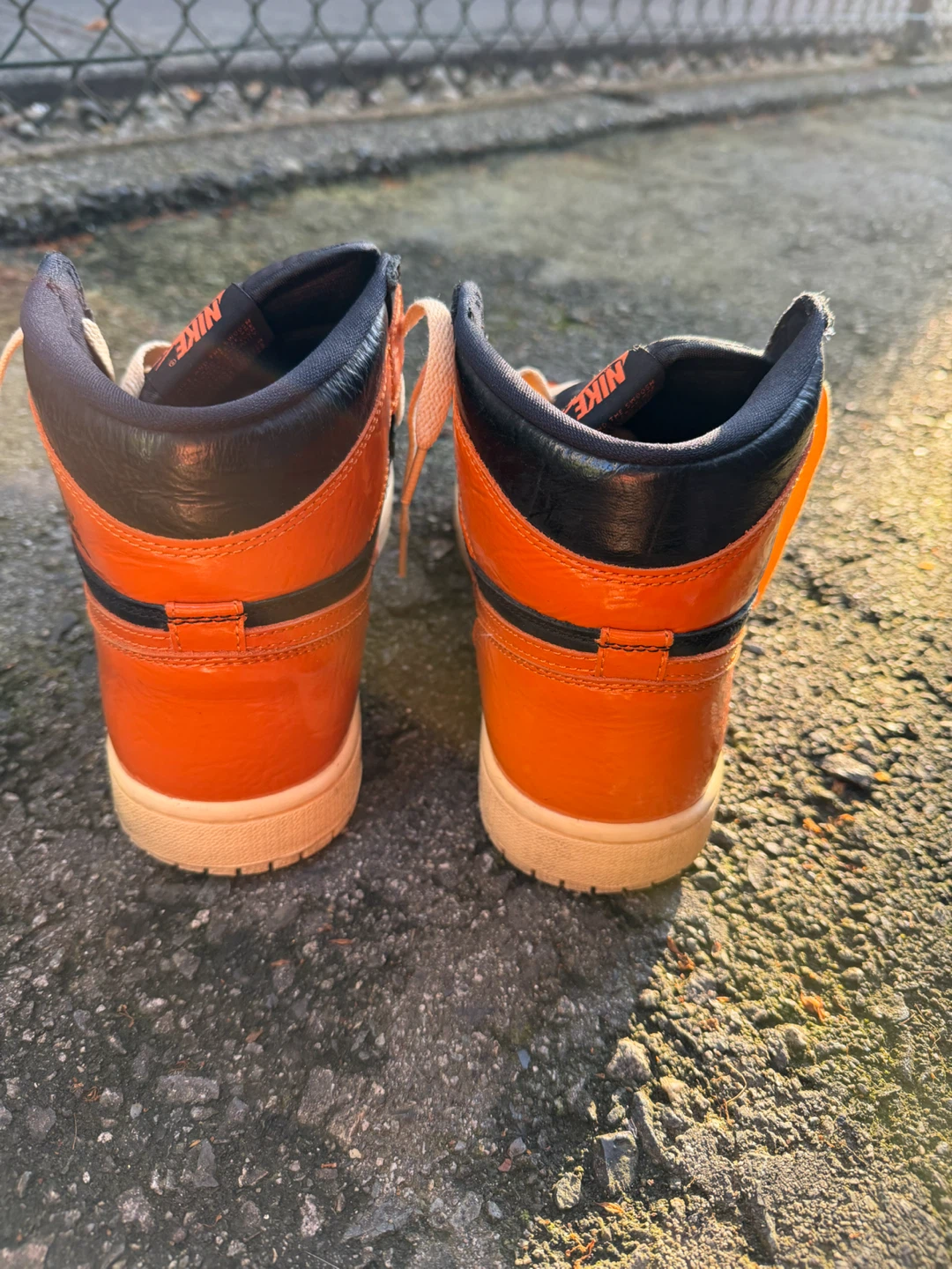 Nike Air Jordan 1 High Orange Black Sneakers - photo 4
