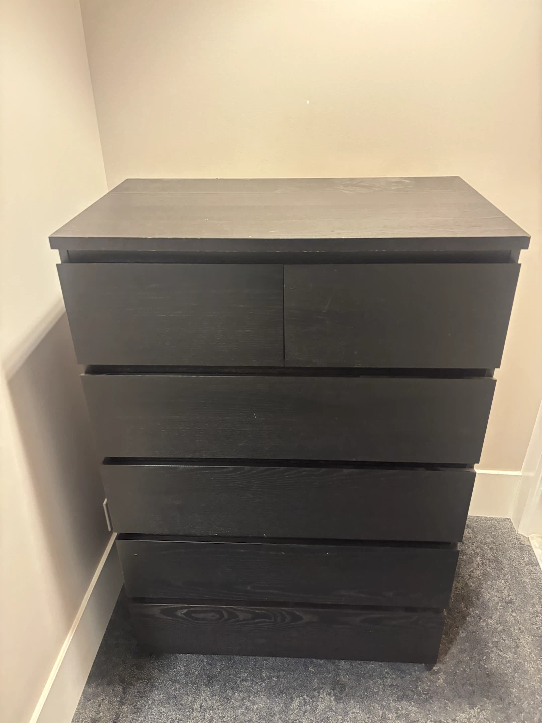 IKEA dresser black brown 6 drawers