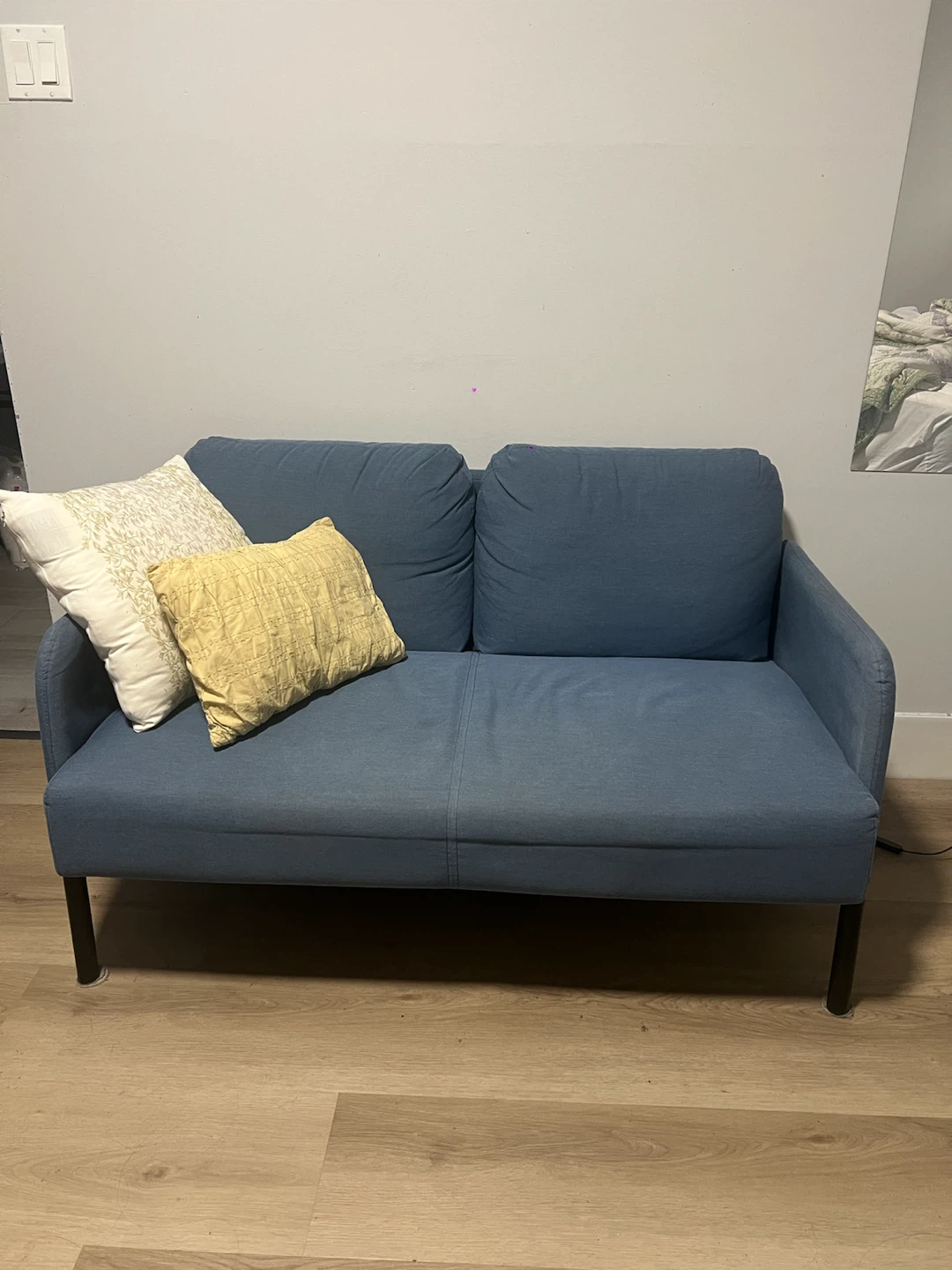 Blue Loveseat Sofa - photo 2