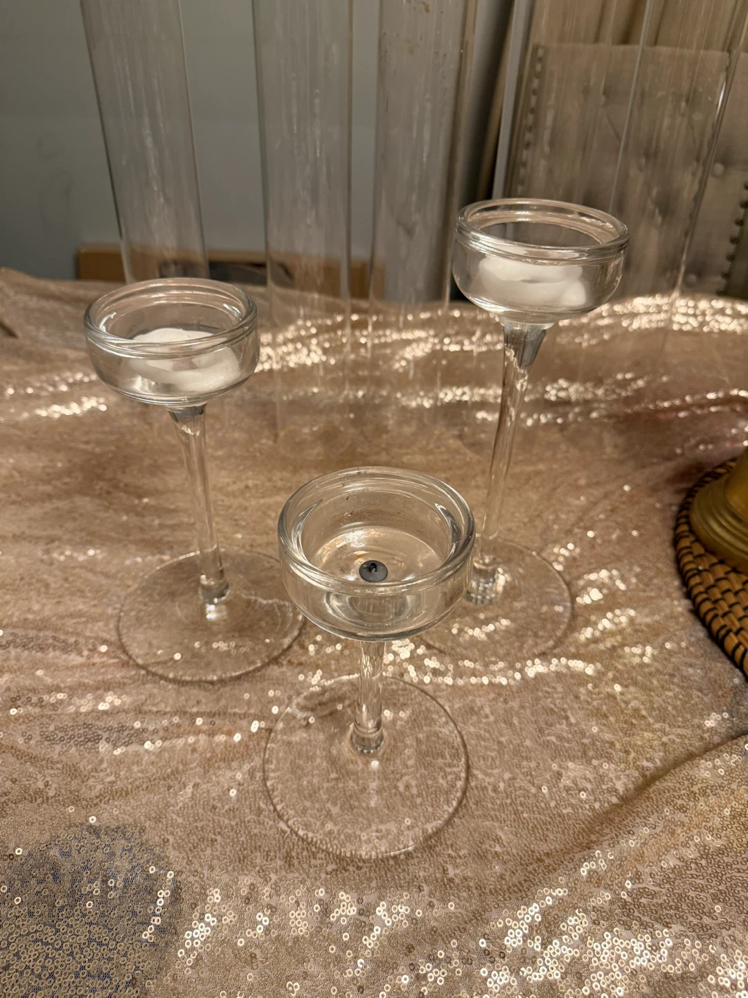 Glass Candle Holders Set $5