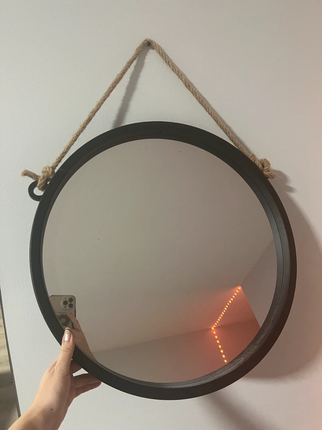 Round Rope Hanging Mirror