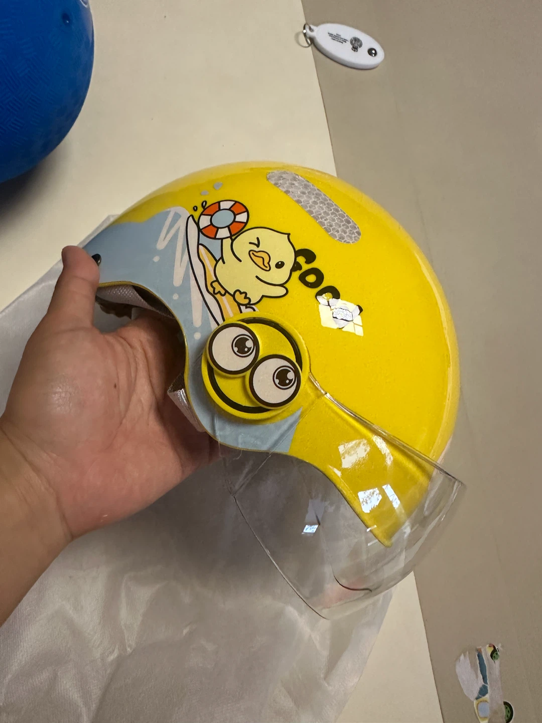 Brand new Kids Yellow Helmet with Duck Design