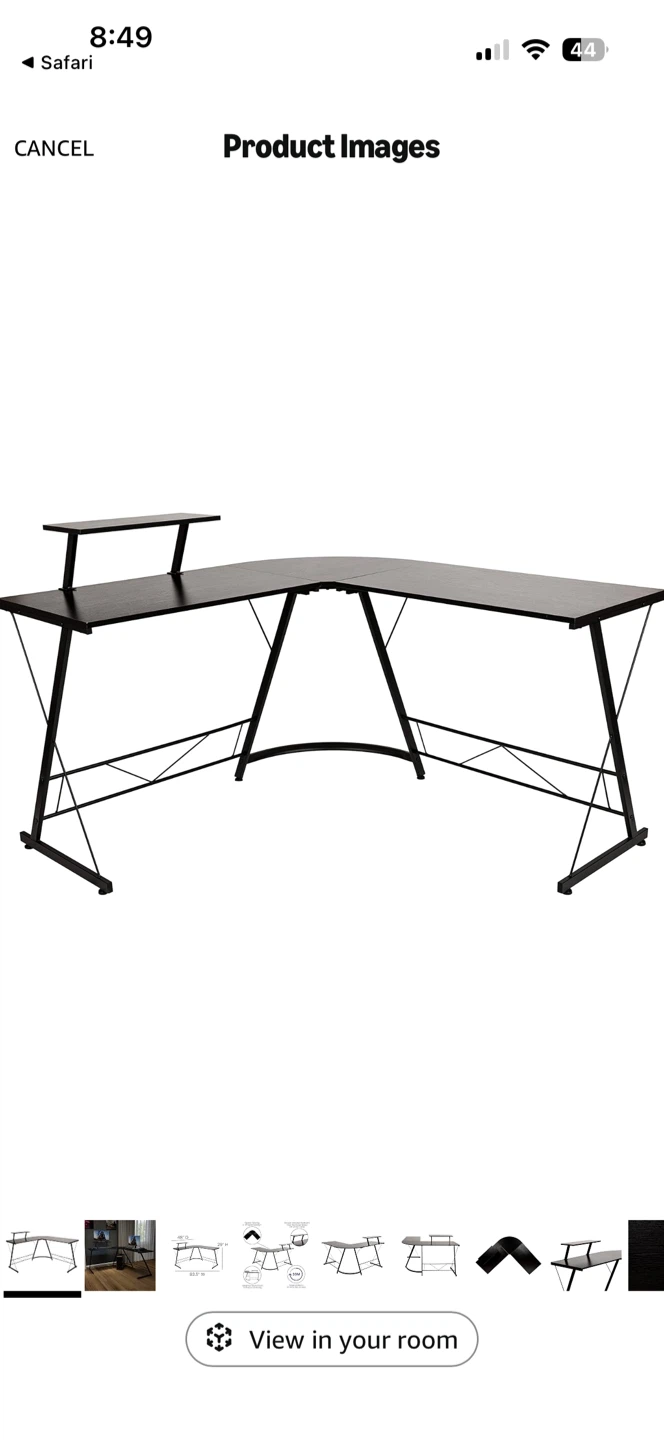 Black Desk with Riser - photo 2