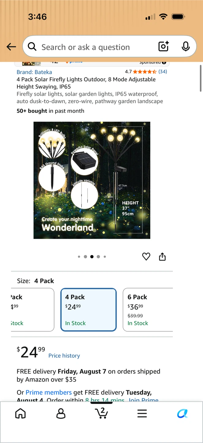 4 Pack Solar Firefly Lights - photo 5