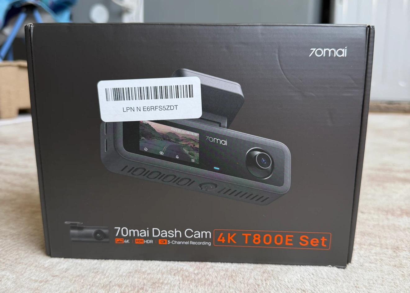 70mai Dash Cam 4K T800E Set 512GB SD Card