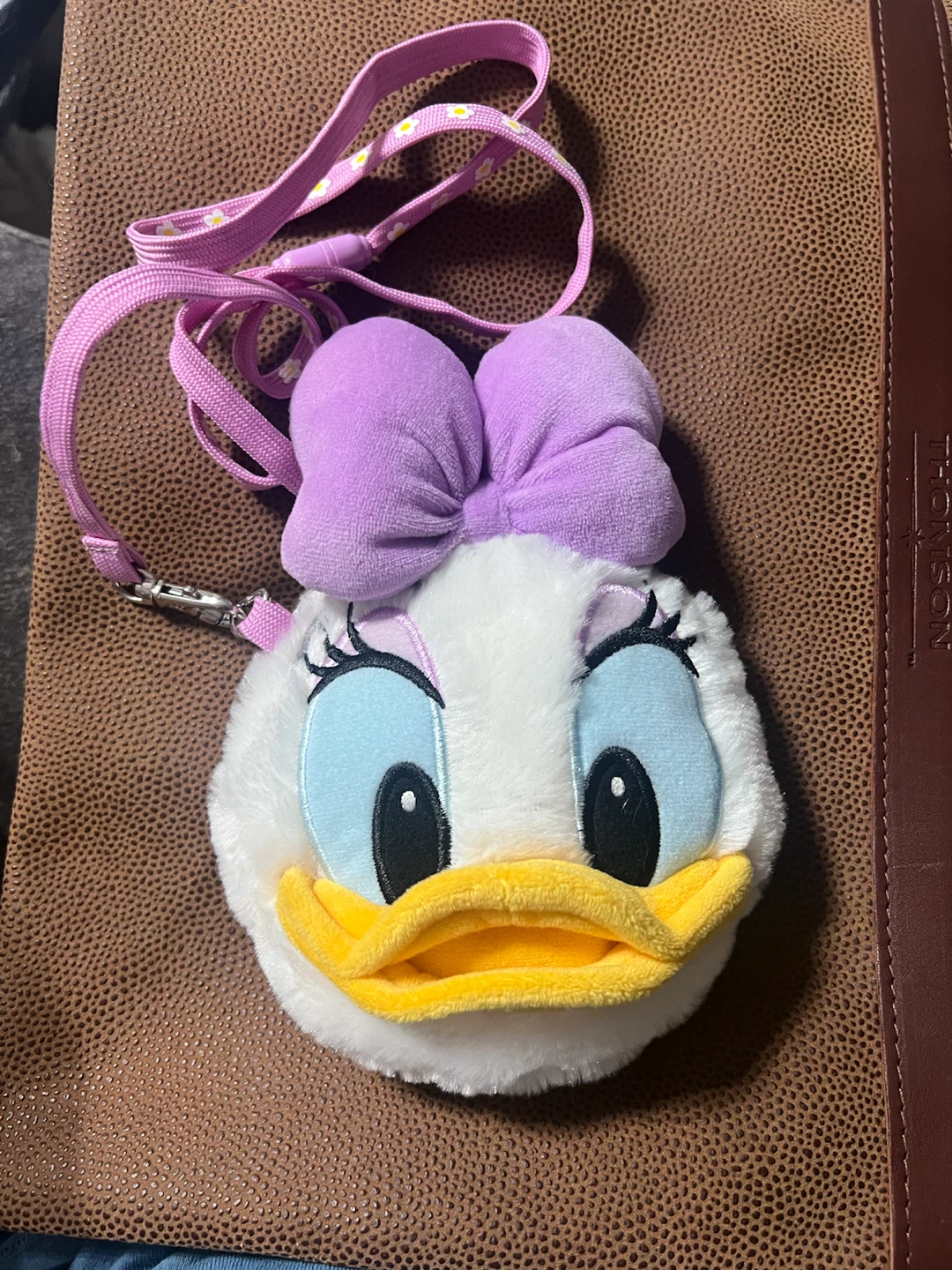 Daisy Duck Plush Coin Purse with Lanyard