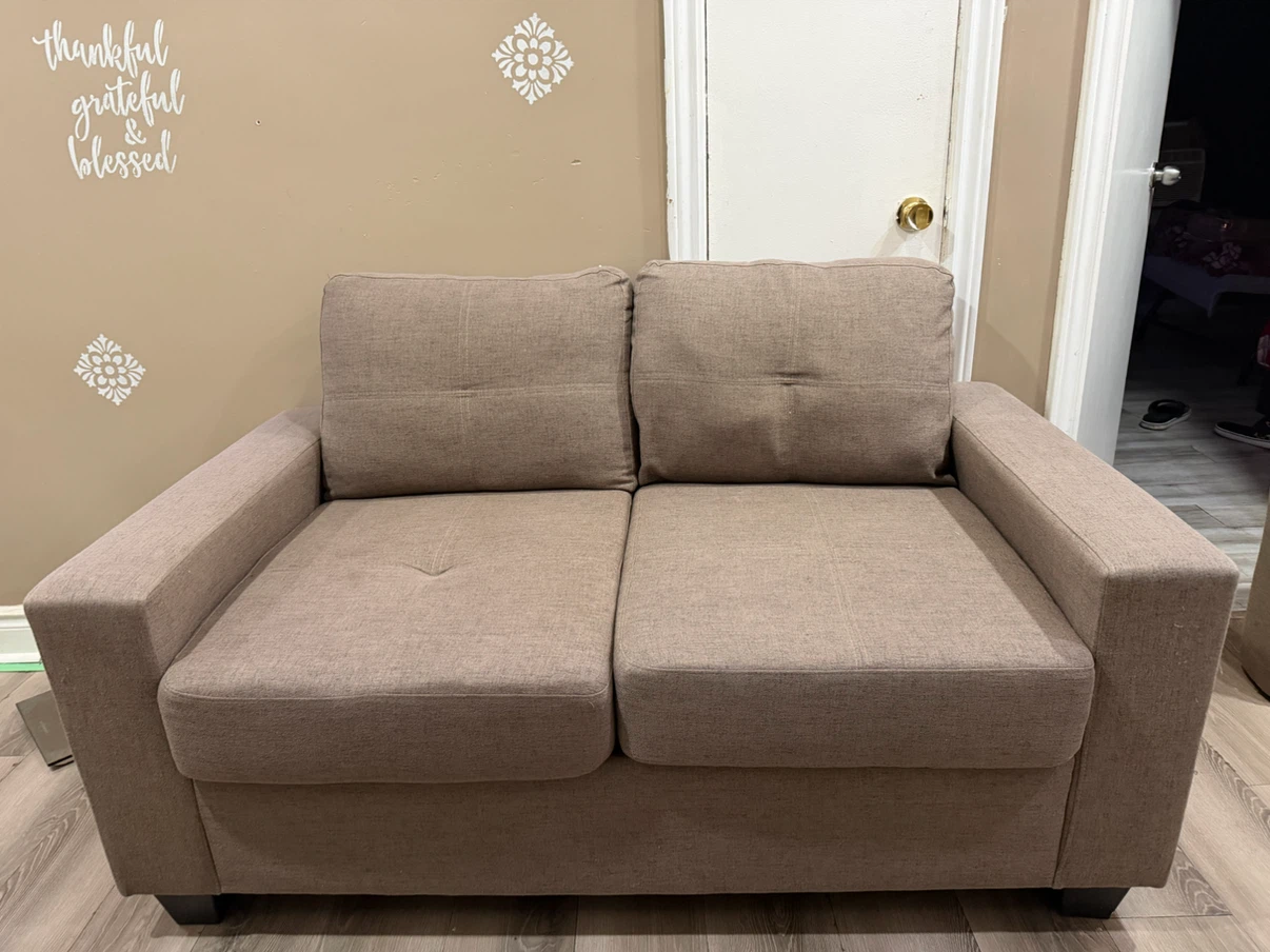 Light Brown Loveseat Sofa