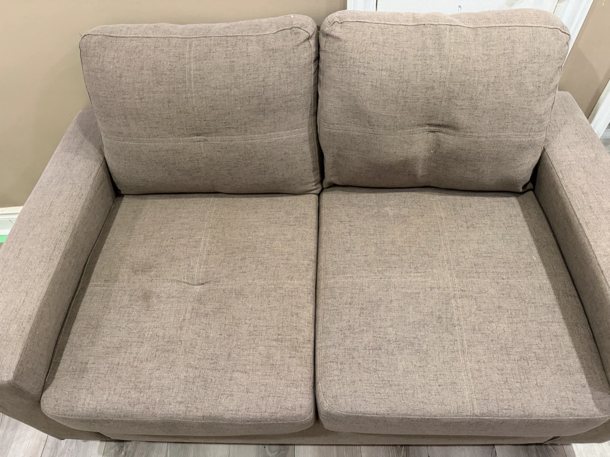Light Brown Loveseat Sofa - photo 2