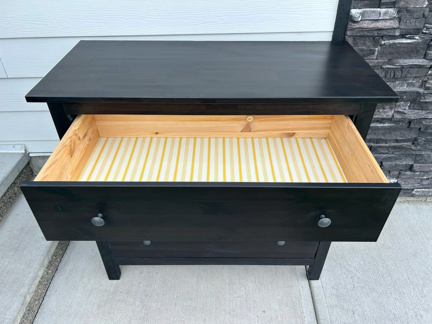 IKEA HEMNES dresser black brown with 3 drawers - photo 2