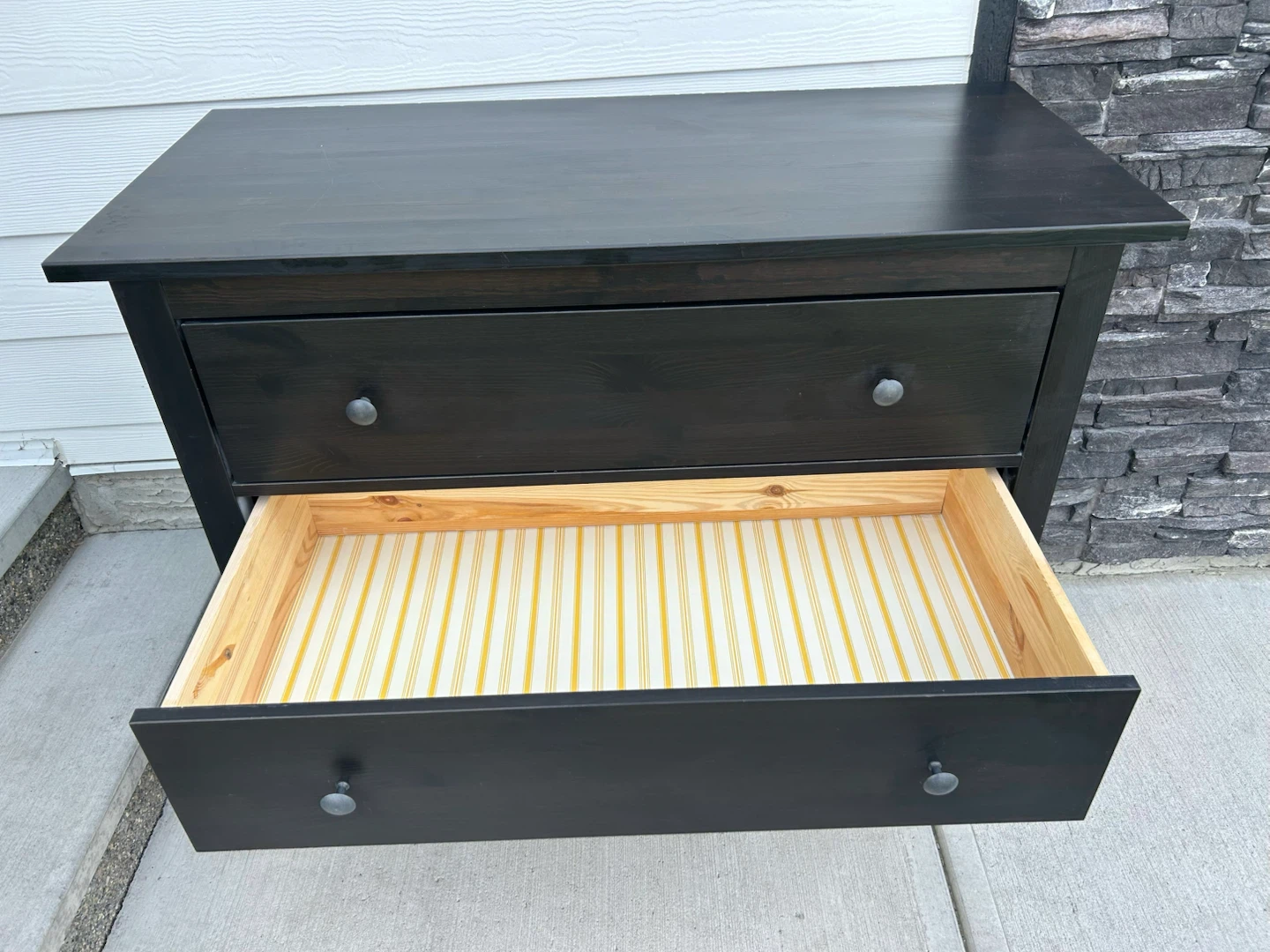 IKEA HEMNES dresser black brown with 3 drawers - photo 3