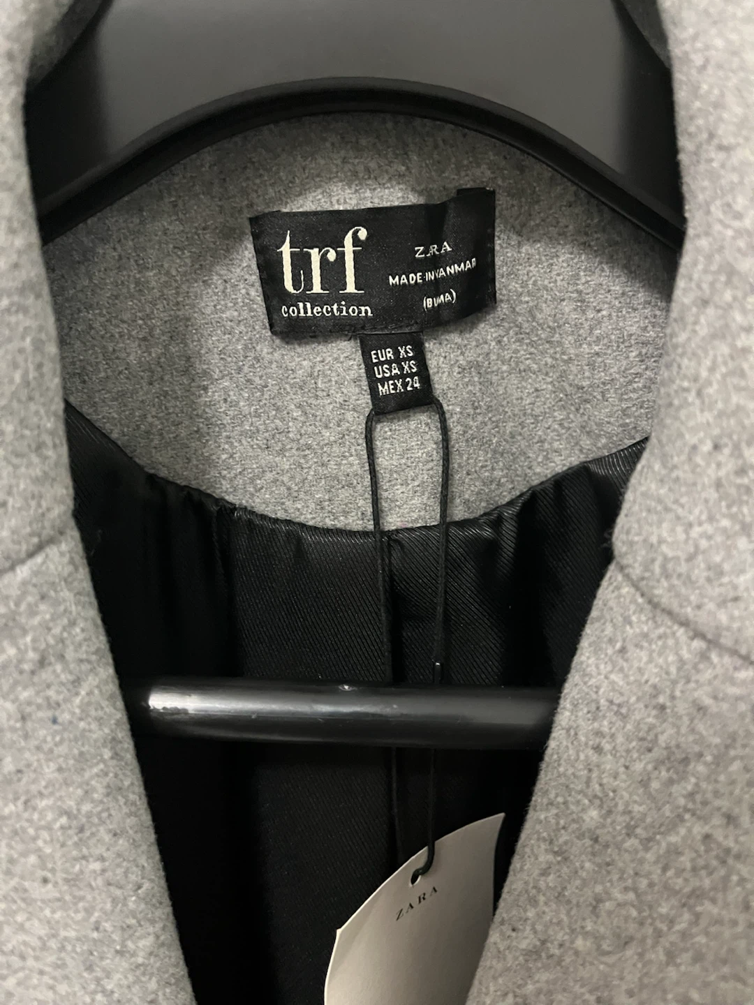 Zara TRF Collection Grey Double-Breasted Coat - photo 2
