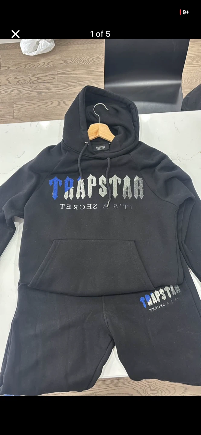 Trapstar Black Hoodie and Joggers Set