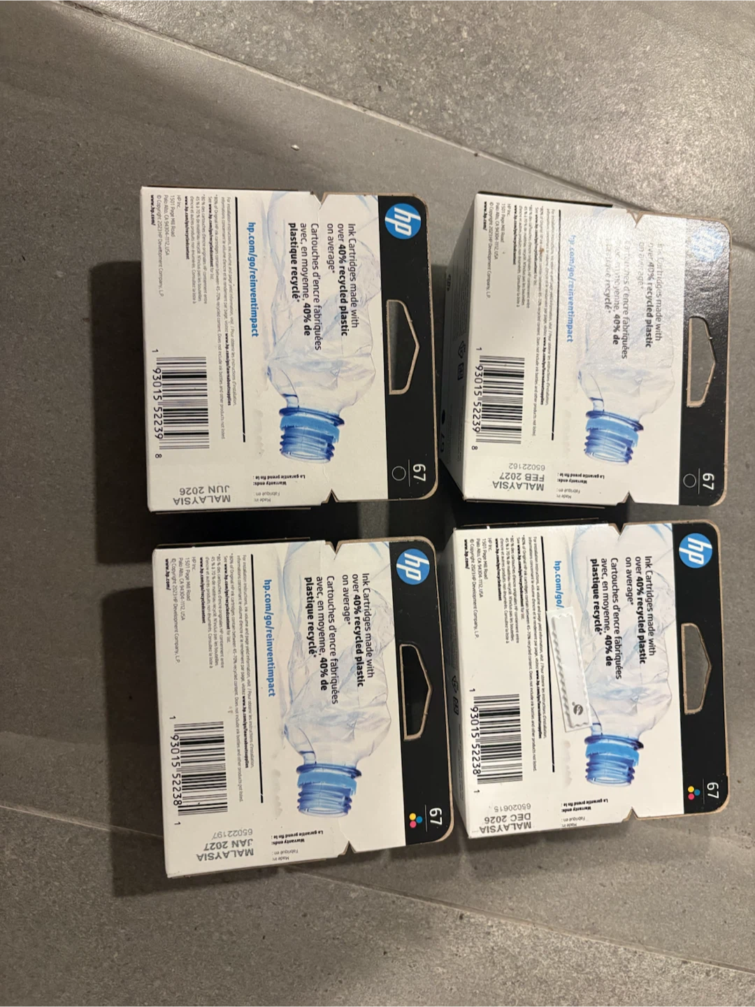 HP 67 Ink Cartridges (Black and Tri-color)