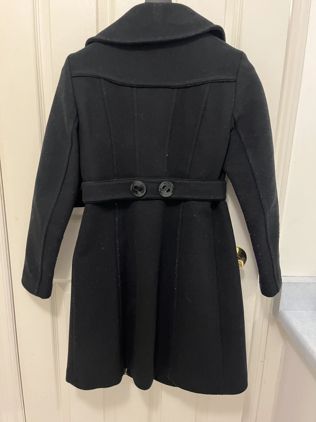 Soia & Kyo Wool Blend Coat - Black - Size S - photo 3