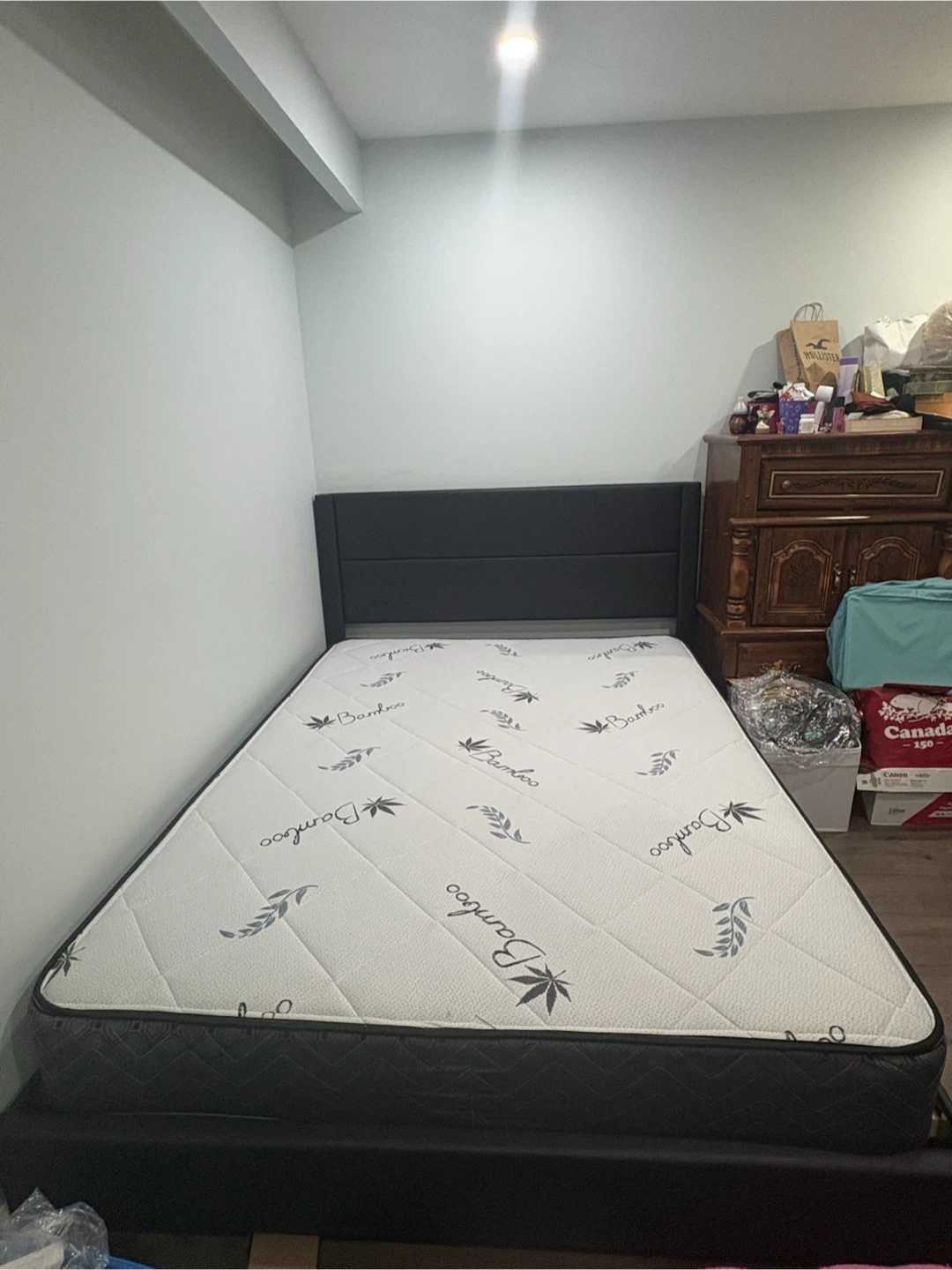 Bamboo Mattress with Black Bed Frame - photo 3