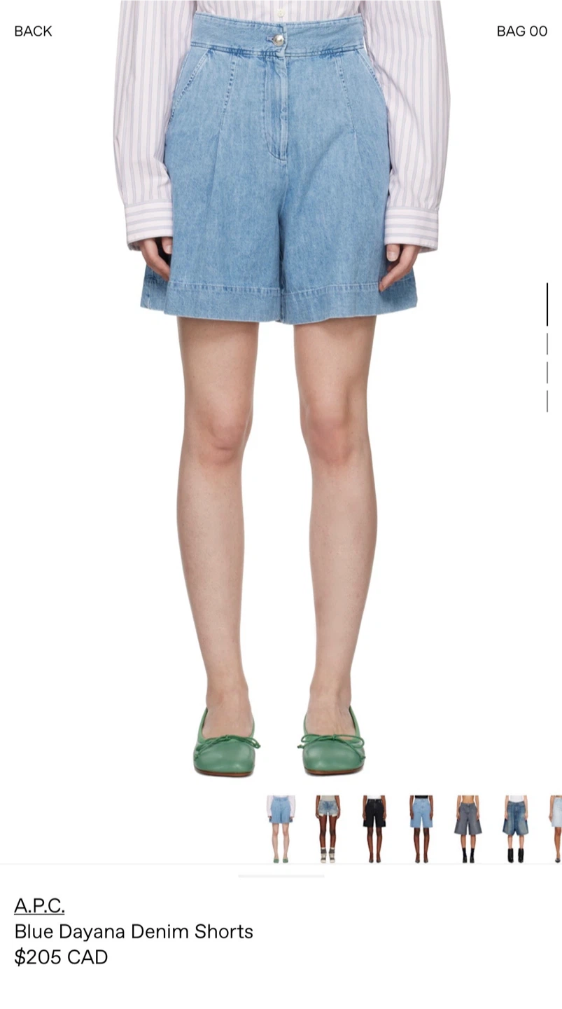 A.P.C. Blue Dayana Denim Shorts