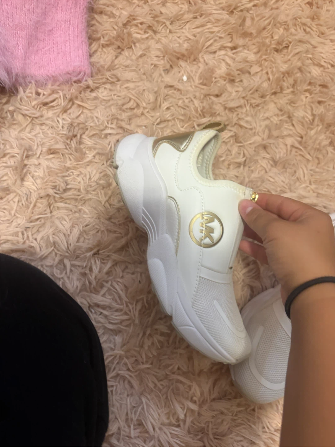 Michael Kors White Gold Zip Sneakers - photo 2