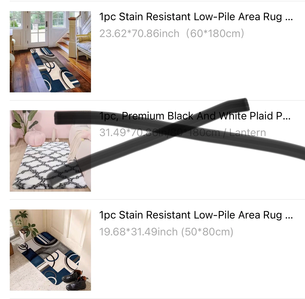 Stain Resistant Low-Pile Area Rug Runner - photo 2