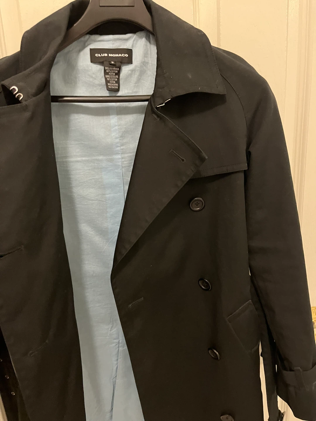 Club Monaco Black Trench Coat - photo 4