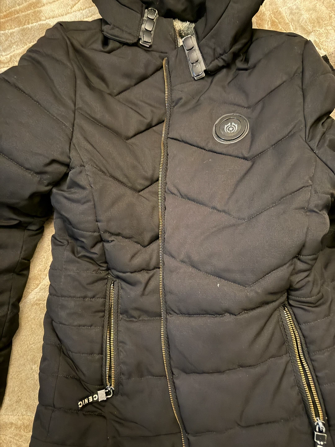 Black Puffer Winter Jacket (READ DESCRIPTION) - photo 2