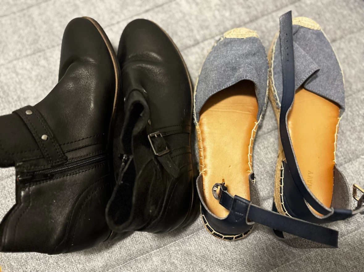 Old Navy Espadrille Flats and black Clark’s ankle boot - photo 2