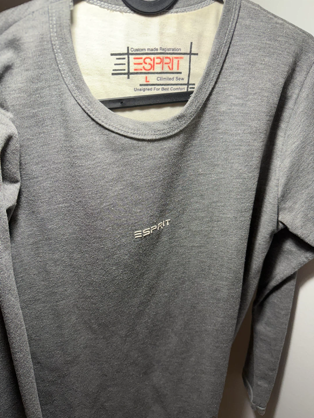 Esprit Long Sleeve Shirt - Grey - Size L - photo 2