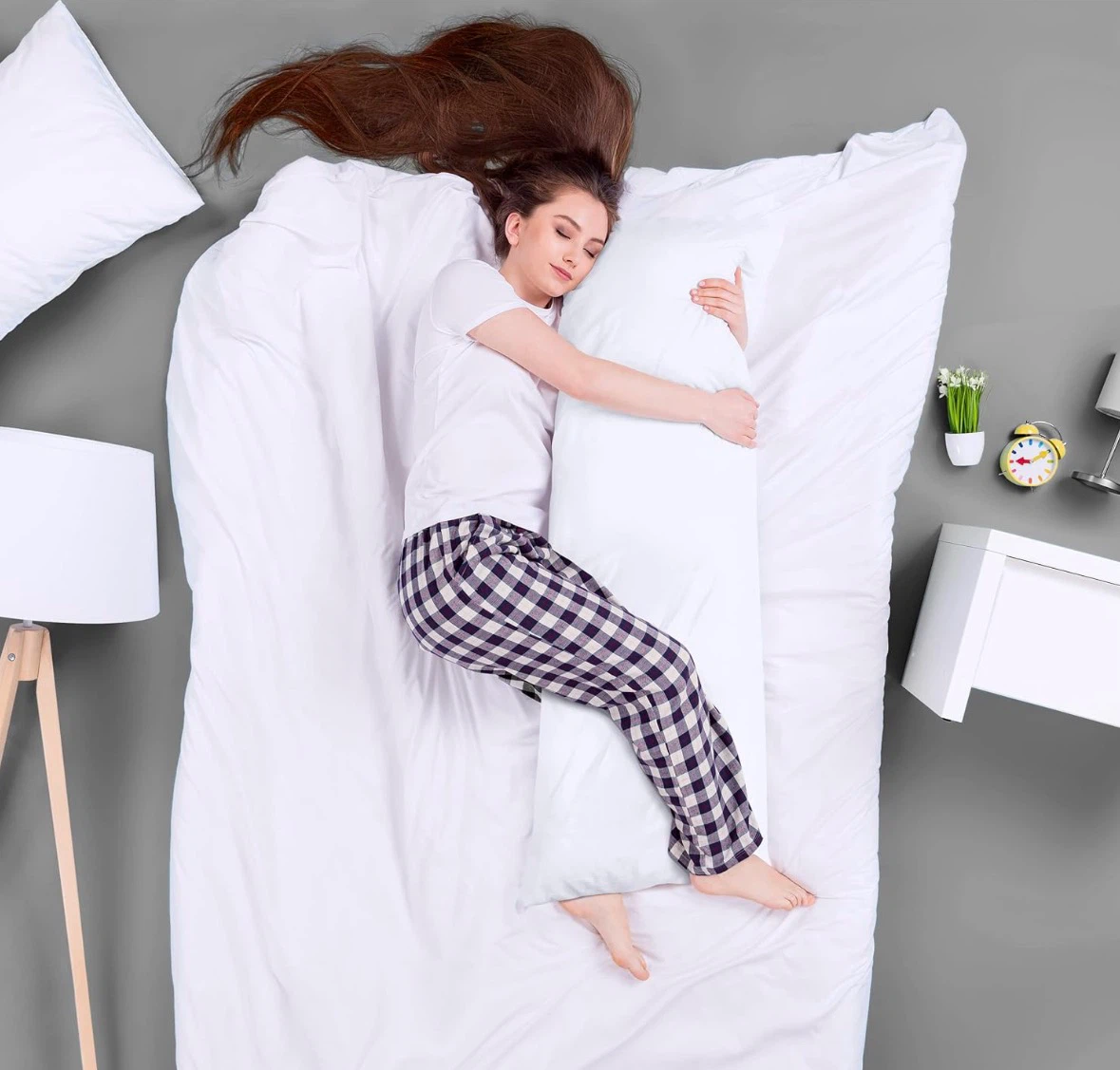 Brand New - Utopia White Body Pillow - 54" x 20" - photo 2