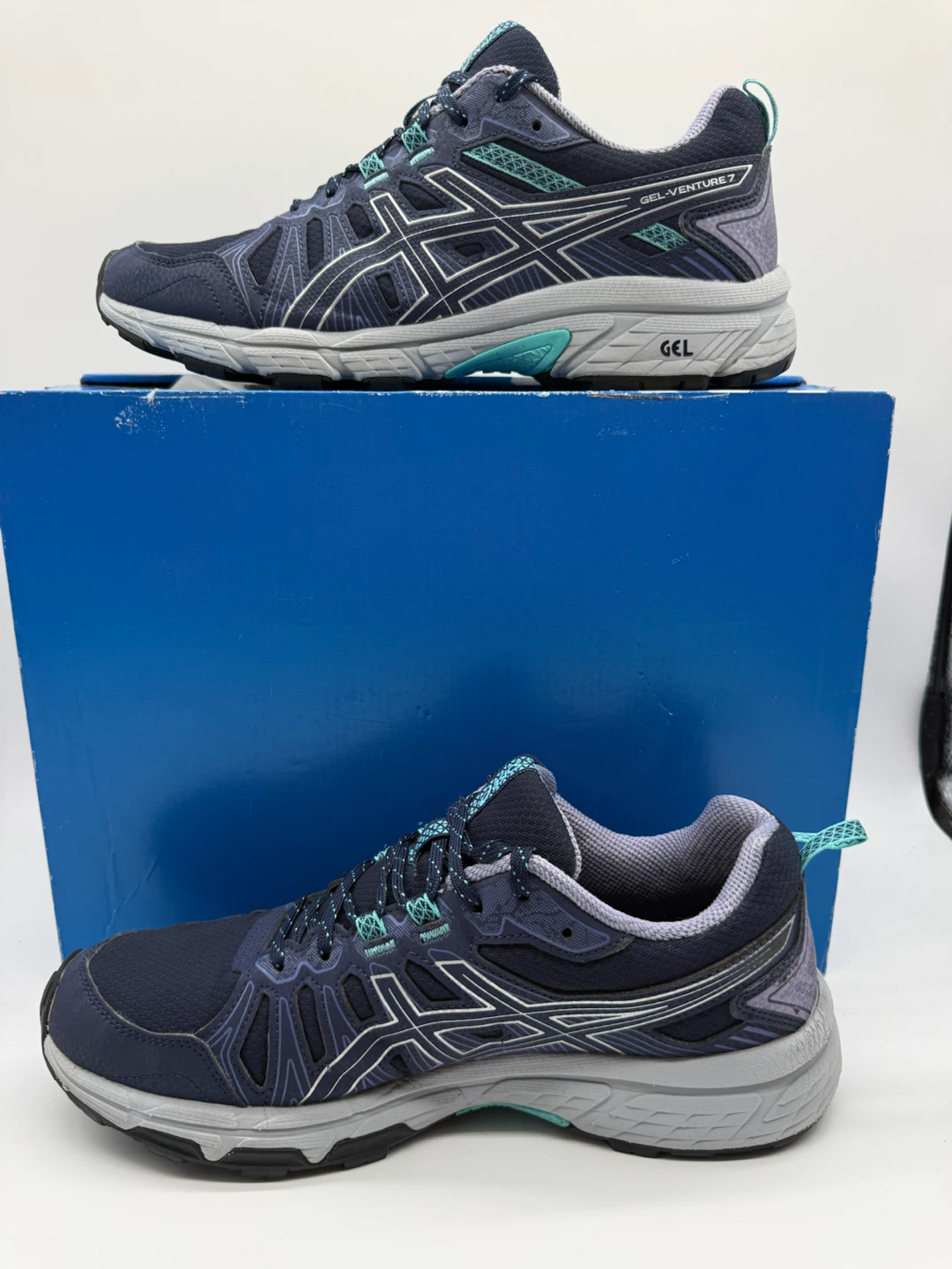 Asics Gel Venture 7 Navy/Gray Women’s Athletic Shoes Size US 9,5