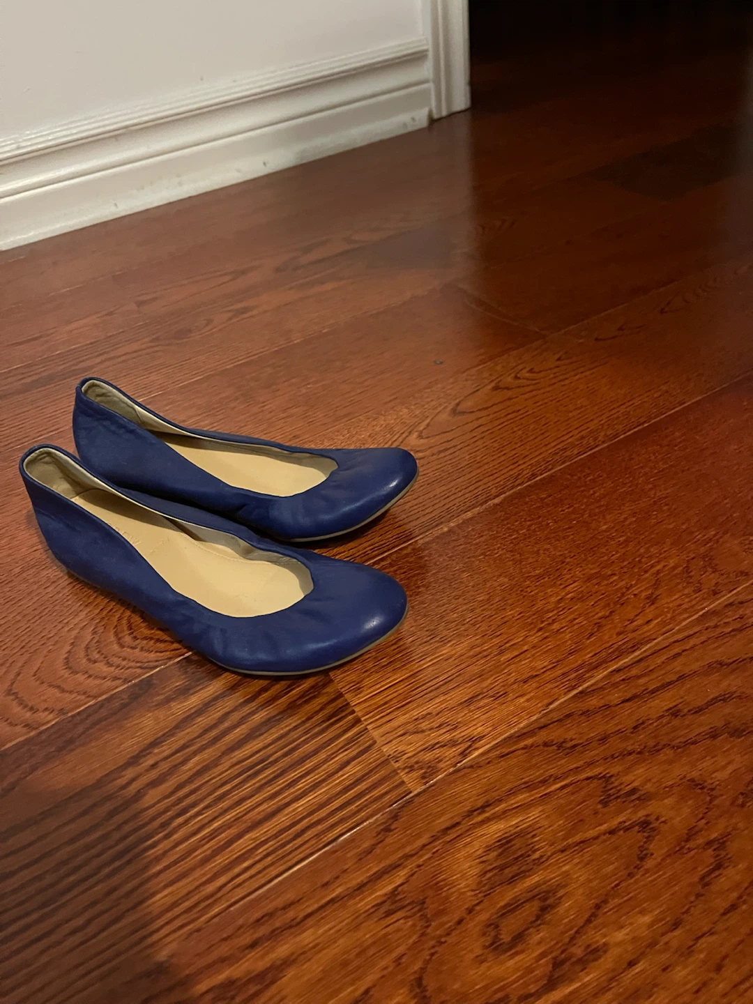 J.Crew Blue Leather Ballet Flats - Size 5