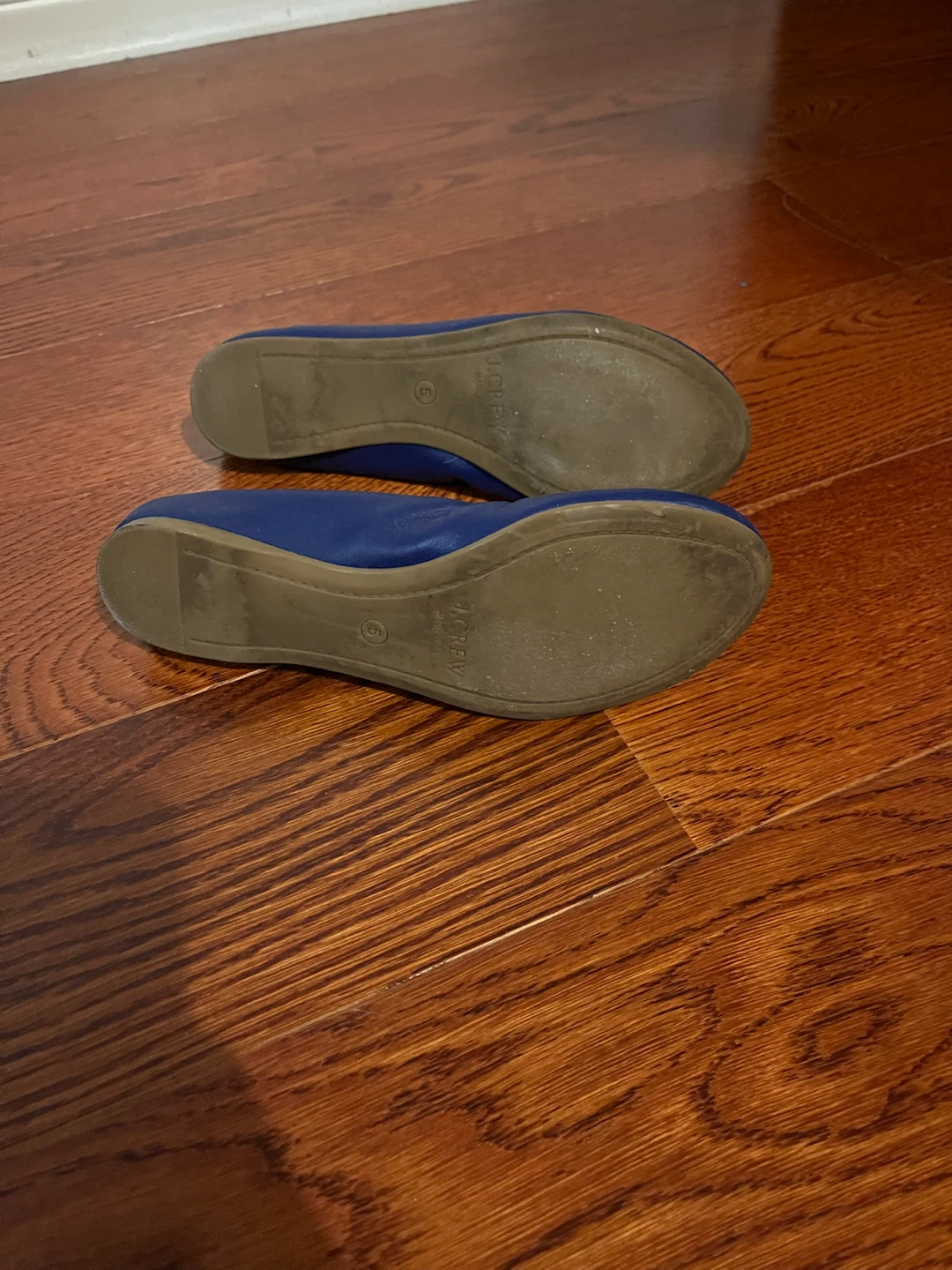 J.Crew Blue Leather Ballet Flats - Size 5 - photo 2