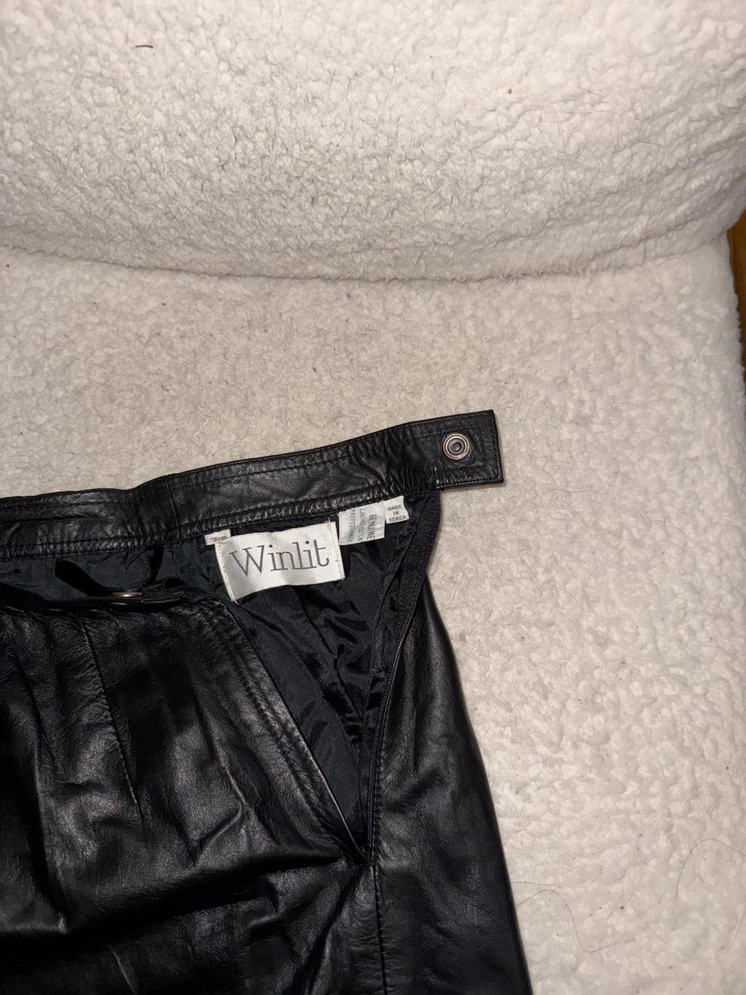 Vintage 100% Leather Skirt from 90’s