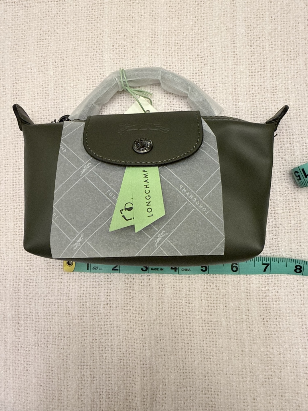 Longchamp Le Pliage Green Top Handle Bag
