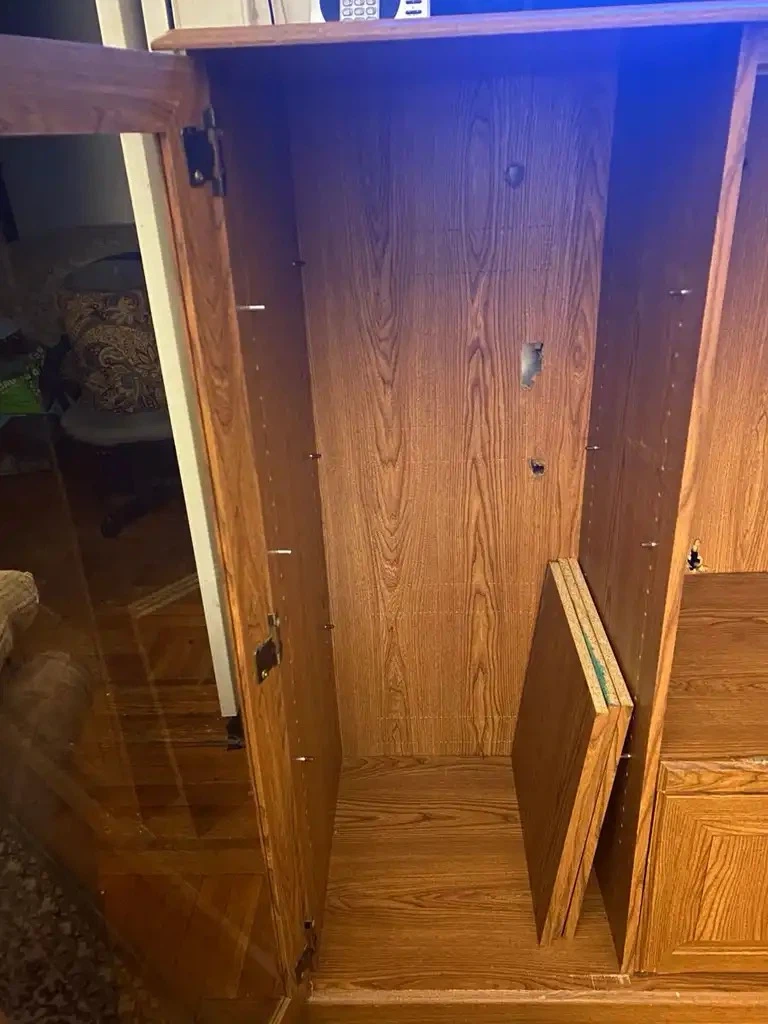 Wooden Entertainment Center w/Glass Door *LOCAL PICKUP* - photo 3
